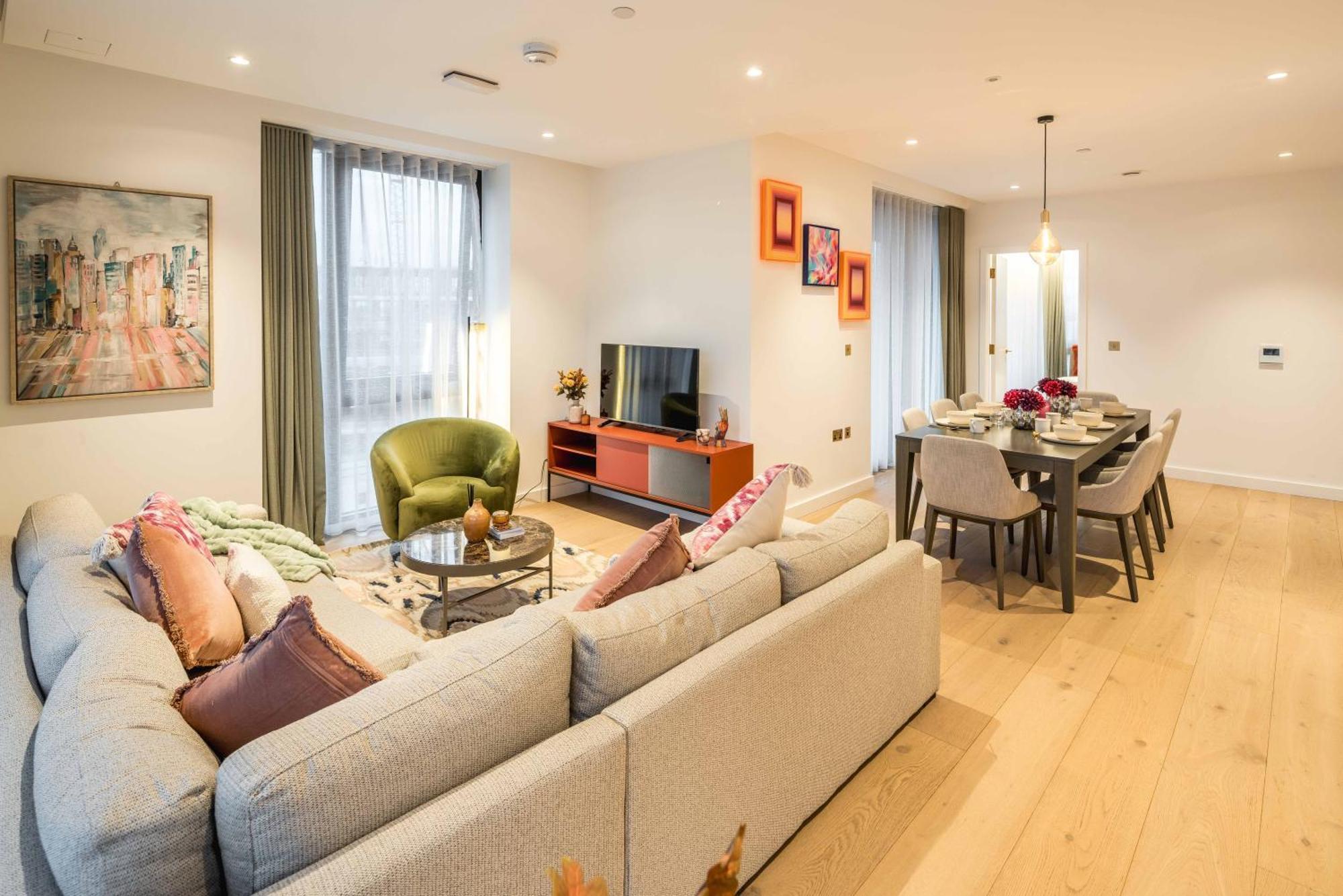 Aparthotel Kings Cross-luxury-sunset City View-gym-office Place-elevator Londra